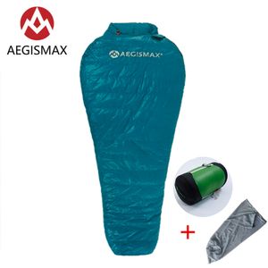 AEGISMAX NANO2 Mumienschlafsäcke aus 95 % weißen Gänsedaunen, spleißbar, ultraleicht, für Frühling und Herbst, Outdoor, Camping, Wandern, tragbar