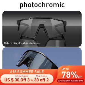 كابفو photochromic الدراجات النظارات الشمسية الرجال دراجة نظارات الطريق دراجة حماية نظارات windproof الدراجات نظارات UV400