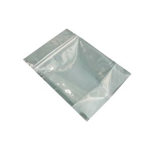2021 10x15cm aluminium zip bag Aluminum foil bag back black Silvery Metallic Aluminum plastic pouch zipper Grip Seal