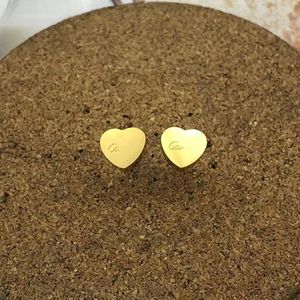 10mm heart earring women gold Stud couple red Flannel bag Stainless steel Thick Piercing body jewelry Christmas gifts woman Access212i