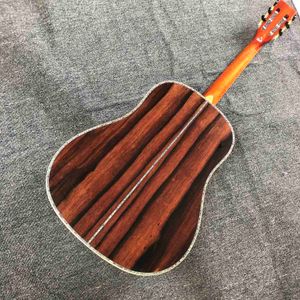 Özel Cocobolo Madde Ahşap Dreadnought 28AA Akustik Gitar Sunburst Rengi