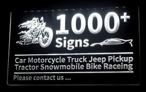 1000+ Znaki światła Sign Car Motorcycle Ciężarówka Pickup Ciągnik Snowmobile Bike Raceing 3D LED Dropshipping Hurtownie