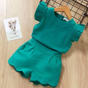 Clothing Sets Girls Set Summer Baby Girl Clothes Sort Sleeve T-Shirt+Shorts 2Pcs Children Suits