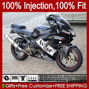 Injection mold Fairings For KAWASAKI NINJA ZX9 R ZX 9R 9 R 900 CC 98-99 Bodywork Kit 17No.50 ZX900 ZX9R 98 99 00 01 ZX-900 900CC ZX-9R 1998 1999 2000 2001 OEM Body black west