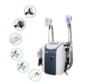 6 IN 1 Cryo Therapy Cryolipolysis Lipolaser RF Cavitation Vacuum Laser Lipolysis Cryotherapy Lipo Laser Slimming Beauty Machine With Double Chin Removal