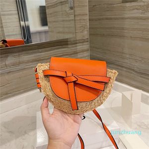 Designer-Classic Mini Bag Stitching Sweet Bow Bags Saddle Package Fashion Ladies Purse Party Casual Axel Väskor