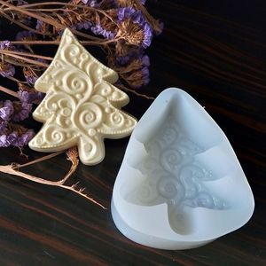 Stampo in silicone per sapone a forma di albero di Natale per decorazioni di torte Stampi per cioccolato in silicone fatti a mano fai-da-te strumenti per torte da forno 210225