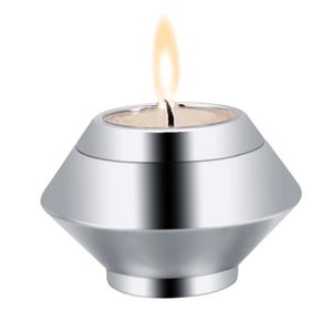 Wholesale stainless steel silver oval cremation urn pendants/person or pet cremation funeral candle holder ashes urn