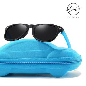 Sunglasses LM Kids Squre Flexible TR90 Frame Children Sun Glasses UV400 Fashion Gift For Boy Girls Baby Shades Eyewear With Case213C
