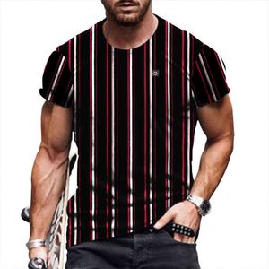 T Shirt For Men Striped Fashion Mens Summer Cotton T-shirts Male Oversized Tee Shirt Print Funny Casual T Shirt for Man Casual G1217