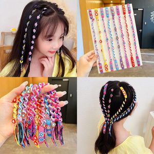Lange Haarspins. großhandel-Haarschmuck Mädchen Band Kristall lange elastische Bands Headwear Rainbow Farbe Stirnband Nette Pin