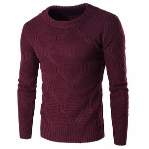 Mens Sweaters Zoulv Autumn Winter Fashion Cotton O -Neck Slim Long Sleeve Male Men Thickening Warm Stand Collar Sweater