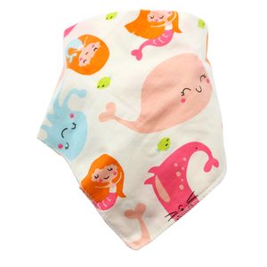 Baby Triangle Saliv Handdukar Tecknad Dribble Bibs Nyfödd bomull Turban Unisex Feeding Bib Spädbarn Fritidskläder 42 Designs BT5792 123 Y2