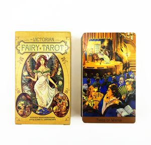 Vente en gros Victorian Fairy Tarot Cartes Tarot Deck Board Jeu pour Passionnant Débutant Passionnant Collector Agricole Family Party Group Langue anglaise