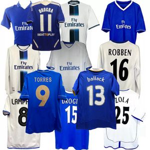 Retro Classic 2003 04 05 06 07 08 2011 12 13 Futbol Formaları Zola Crespo Mata Lampard Tehlike Torres Drogba Ballack Terry Ivanovic Makelele Daviid Luiz Futbol Gömlek