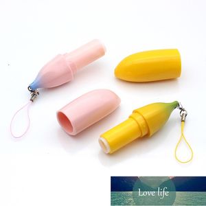 Bottiglie di imballaggio Vuote Contenitore per tubi per balsamo per labbra Imballaggio cosmetico 12.1mm Tubi di banana giallo rosa carino 50 pezzi / lotto