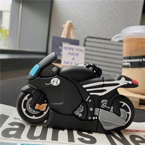 3D Cartoon Fajne Motocykl Słuchawki Akcesoria Mężczyzna Chłopcy Dzieci Odporny na wstrząsy Ochronna Miękki Silikonowa skrzynka z Brelok Dla Airpods 1 2 Pro 3 Bluetooth Airpods3