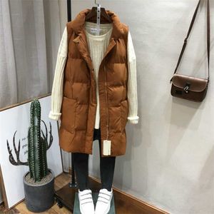 Мода Slim Fit Long List женщины сгущает хлопчатобумажную мягкую зимнюю рукуную куртку с рукавом без рукавов 21120