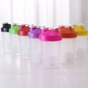 Portable Tumblers Shaker Water Bottle Juice Milkshake Protein Powder Home Shake Cup with Stirring Ball 29 R2