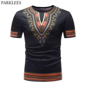 Mode African Dashiki Print Männer T-shirt Marke Casual Slim Oansatz Kurzarm T-shirt Hip Hop Tops Tees S Kleidung 210629