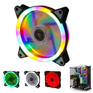 RGB iluminação refrigerando caso de computador de computador radiador alto desempenho 120mm DC 12V para 3pin 4pin conector