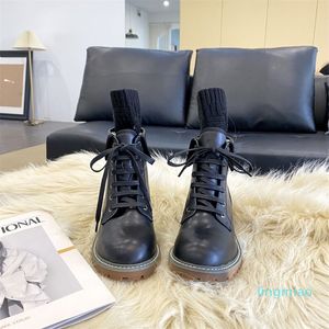 Moda-Kadın Tasarımcı Çizmeler Diz Ayak Bileği Yarım Kürk Çizme Tasarımcıları Pamuklu Kumaş Ayakkabı Ayakkabı Kış Güz