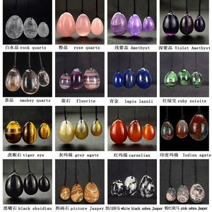 Variedade Completa Natural Crystal Quartz Áspero Arte Polido Yoni Ovos Para Mulher Vagina Reiki Cura Massagem Potência Energia Energia Gema