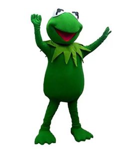 Prese di fabbrica Kermit Frog Costume della mascotte Natale Halloween Cartoon per il vestito da festa di compleanno