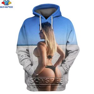Iri Göğüs Giyim toptan satış-Erkek Hoodies Tişörtü Sonspee Beach Seksi Bikini Modeli D Erkekler Moda Büyük Göğüsler Kadın Üstleri Eşek Tanrıça Giyim Otaku Kazak Top