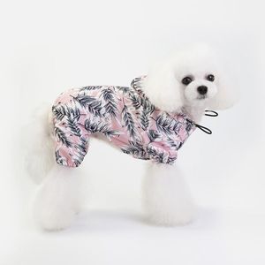 犬のアパレルペットシャツ漫画夏レインコート4フィートベストドッヒの子犬服