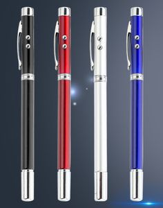 Bunte langlebige 4-in-1-Laserpointer, LED-Taschenlampe, Touchscreen-Stylus-Kugelschreiber für universelle Smartphones, Tablets, Stifte yy28