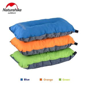 Naturehike Factory Store Automatyczne nadmuchiwane poduszki do wędrówek Plecak podróży Kemping Drzemka Poduszki Portable Powietrze z pianką Y0706