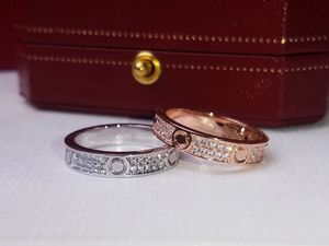 Schöne Diamantringe großhandel-2022 Luxurys Designer Paar Ring mit einer Seite und Diamanten auf den anderen Seitenxquisit Produkten machen vielseitige Geschenke gut schön