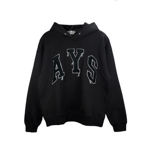 Felpa con cappuccio Askyurself College Uomo Donna 1: 1 Felpe oversize con ricamo AYS di alta qualità Pullover Askyurself