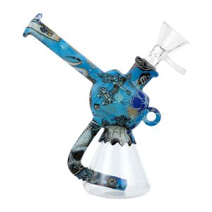 半球ポットNoctilucence Hookah Beaker Bong anqie形状喫煙アクセサリーオイルリグボッツパイプタバコガラスBubber