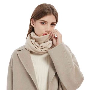 Lenço quente de inverno de xaile de cor sólida para meninas