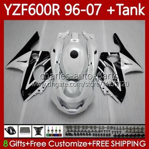 Carrozzeria + serbatoio per YAMAHA YZF600R Pearl White Thundercat YZF 600R 600 R 96-07 Carrozzeria 86No.52 YZF-600R 96 97 98 99 00 01 02 07 YZF600-R 1996 2003 2004 2005 2006 2007 Carenatura