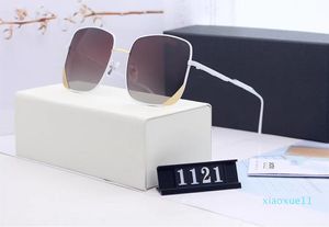 Luxury- 1121 Designer Sunglasses For Men Fashion Wrap Sunglass Pilot Frame Coating Mirror Lens Carbon Fiber Legs Summer Style