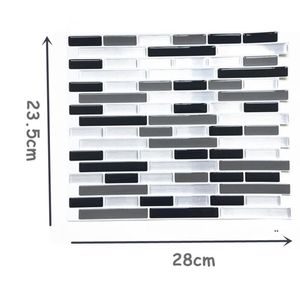 NewMosaic Self Adhesive Tile Backsplash Wall Sticker DIY 3D Crystal Glue Drop Design Stickers For Bathroom Kitchen Home Decor EWF7564