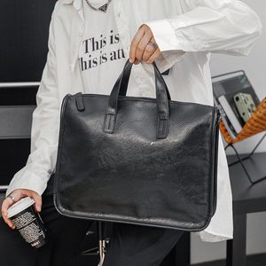 Male Business Single Shoulder Laptop Bag Cross Section Men Briefcase Computer Package Inclined Bag Women Handbags Bags Briefcases