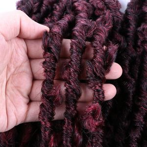 Locais de borboleta Crochet cabelo sintético curto angustiado macio bouncy banda feita olhar naturalpre-torcido tranças fáceis instalar forte top limpo sem dano à pele