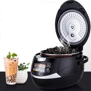 Máquina de chá de chá de leite pérolas 5L 900W bolha chá pérola cozinhar pote sagu fogão antiaderente panela