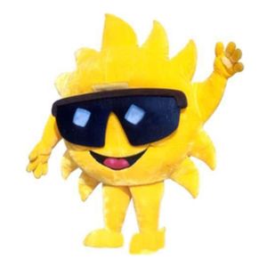 Halloween gul solblomma maskot kostym högkvalitativ tecknad solros plush anime tema tecken vuxen storlek jul carnival födelsedagsfest fancy outfit