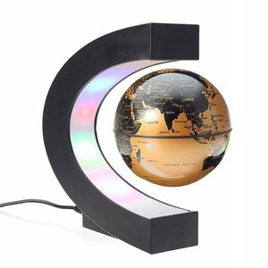 Magnetic Levitation Floating Globe LED World Map Novelty Night Light Electronic Antigravity Ball Lamp For Office Home Decoration 211105