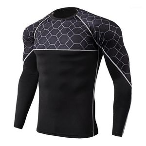 Koszulki męskie Szybki Suchy Działający T Shirt Mężczyźni Fitness Tight Sport Siłownia Odzież Bodybuilding Dla Sporting