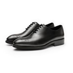 Brogue Clássico Oxford Handcrafted Mens Genuíno Couro Formal Sapatos Moda Elegante Pointed Toe Vestido Sapatos de Casamento para Homens C34