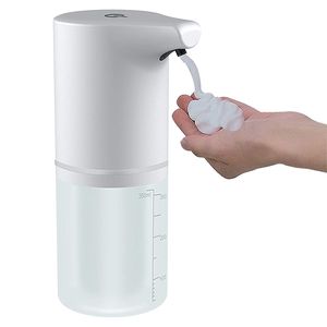 Dispenser automatico di sapone in schiuma senza contatto Sensore touch-free ricaricabile USB 350 ml Ricarica per lavaggio a mano Wahser in schiuma 211206