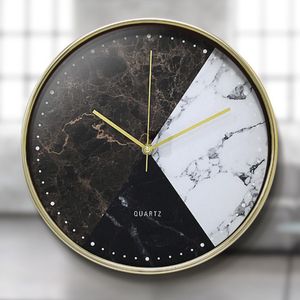 The latest wall clocks, 12 inches European and American DIY silent wall clock, color splicing sputtering process, silents living room