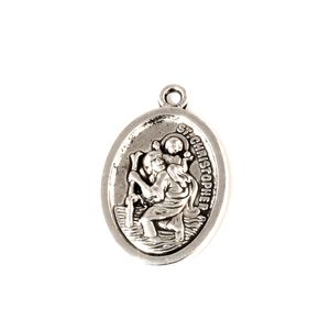 100 Stück antike Silberlegierung St.Christopher Charms Anhänger für Schmuckherstellung Armband Halskette DIY Zubehör 16,5 x 26 mm