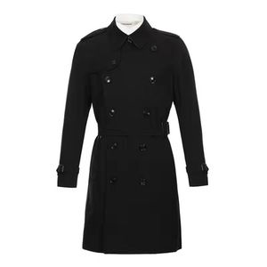 SS cor sólida masculina trench casacos primavera e outono inverno moda clássico moda de comprimento médio breakbreaker tamanho grande coat888s